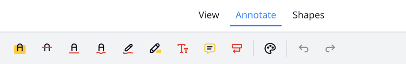 Annota Text & Markup Tab
